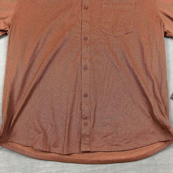VRST Shirt Mens XL Button Down Earth Brown Heather Anti-Odor Stretch NWT - Picture 2 of 10